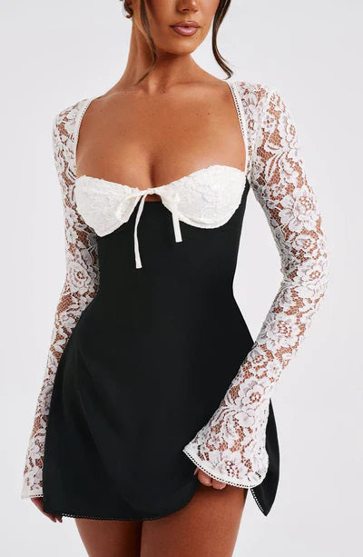 Lacy Mini Dress™ - Delicate Charm & Sheer Elegance