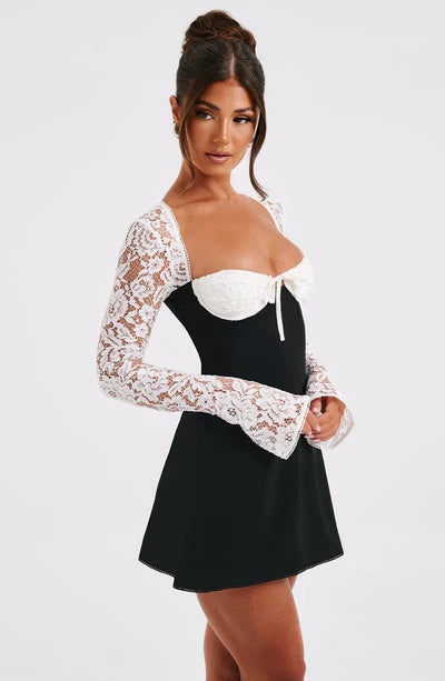 Lacy Mini Dress™ - Delicate Charm & Sheer Elegance